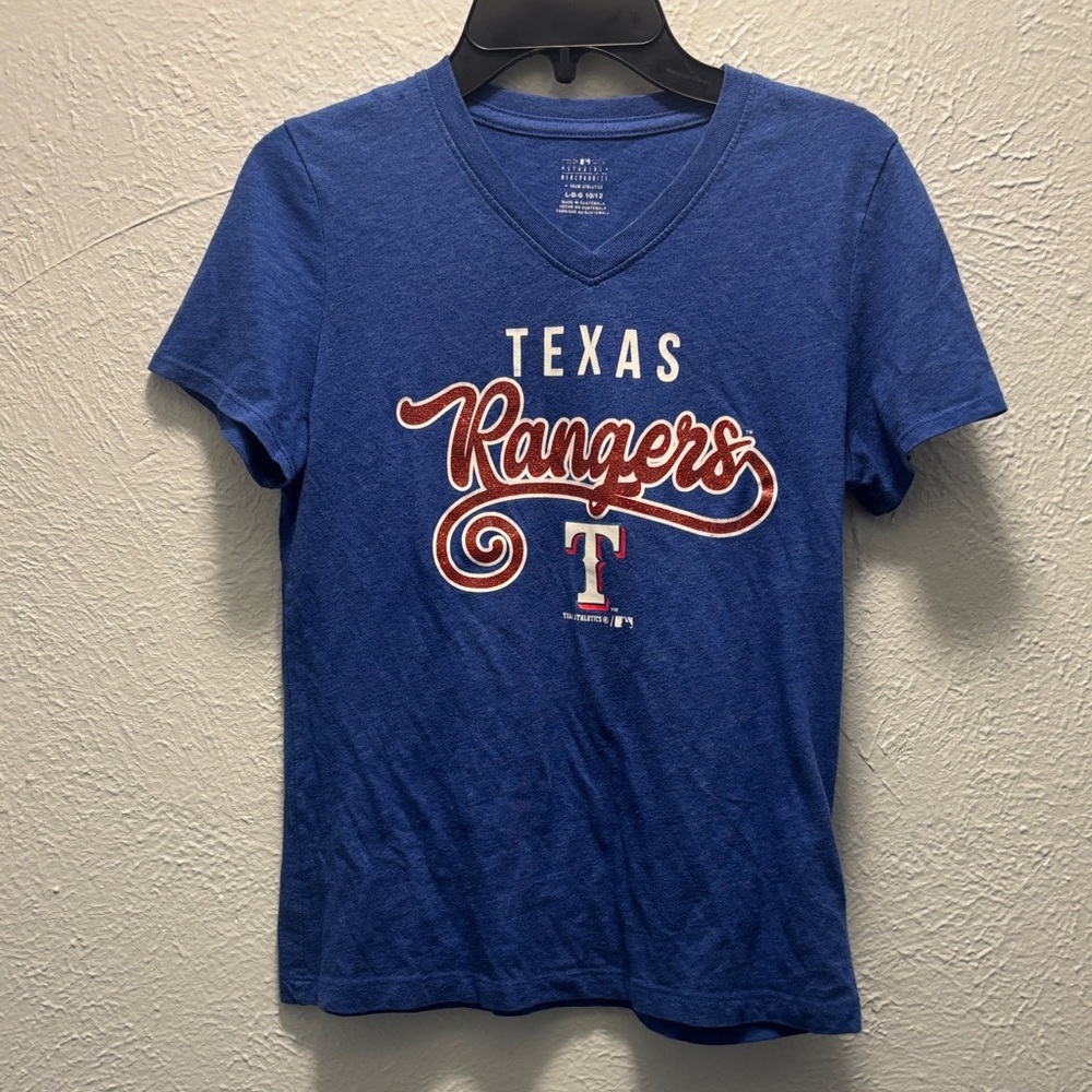 Texas rangers t shirt size 10/12 kids excellent condition